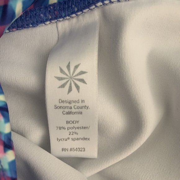 Athleta Vivid Sonar Capri Leggings Cropped Colorful Geometric Womens Size Small - Picture 3 of 9